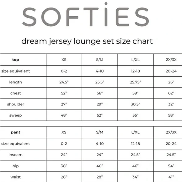 Softies Dream Jersey Lounge Set in Heather Gray sz S/M - Picture 8 of 8